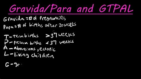 Calculating gravida/para and GTPAL .